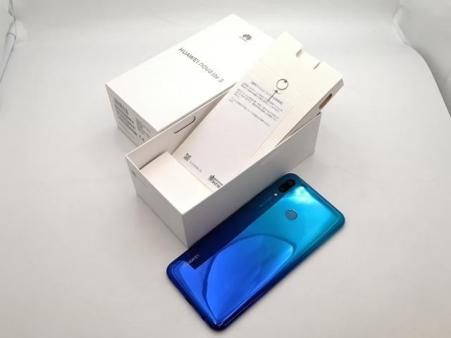 HUAWEI nova lite 3 オーロラブルー 中古】Huawei 国内版 【SIMフリー