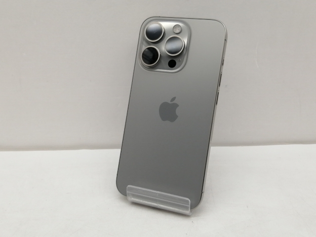 【中古】Apple SoftBank 【SIMフリー】 iPhone 15 Pro 128GB ナチュラルチタニウム MTU93J/A【仙台イービーンズ】保証期間１ヶ月【ランクC】