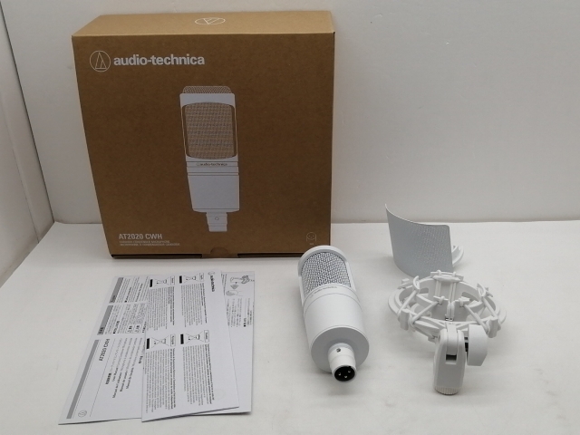 【中古品】Audio-TechnicaAT2020CWH 中古】audio-technica AT2020 CWH [ホワイト] コンデンサーマイク