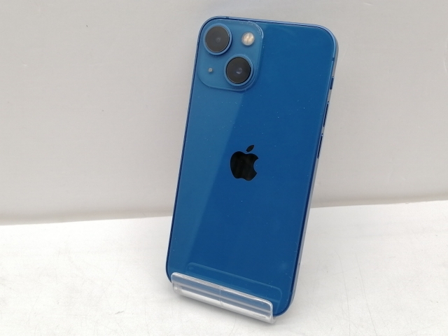 【中古】Apple 国内版 【SIMフリー】 iPhone 13 mini 256GB ブルー MLJN3J/A【仙台イービーンズ】保証期間１ヶ月【ランクC】