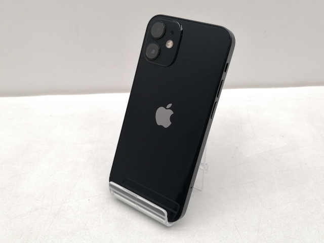 【中古】Apple SoftBank 【SIMロック解除済み】 iPhone 12 mini 128GB ブラック MGDJ3J/A【仙台イービーンズ】保証期間１ヶ月【ランクC】