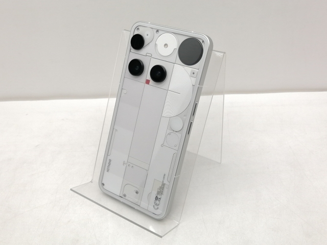 【中古】NOTHING 楽天モバイル 【SIMフリー】 Nothing Phone (3) ホワイト 12GB 256GB【仙台イービーンズ】保証期間１ヶ月【ランクA】