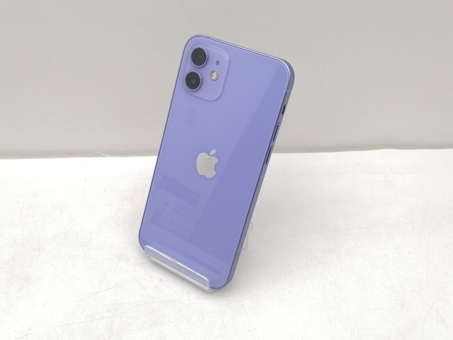 【中古】Apple UQmobile 【SIMロック解除済み】 iPhone 12 64GB パープル MJNH3J/A【仙台イービーンズ】保証期間１ヶ月【ランクB】