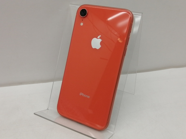 【中古】Apple au 【SIMロック解除済み】 iPhone XR 64GB コーラル MT0A2J/A【仙台イービーンズ】保証期間１ヶ月【ランクC】_1