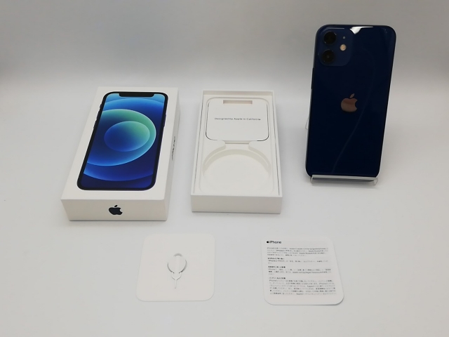 【中古】Apple UQmobile 【SIMロック解除済み】 iPhone 12 mini 128GB ブルー MGDP3J/A【鹿児島中町】保証期間１ヶ月【ランクB】_9