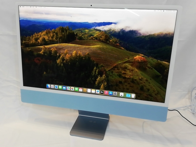 【中古】Apple iMac 24インチ 4.5K Retinaディスプレイ M3(CPU:8C/GPU:10C) 8GB/256GB ブルー MQRQ3J/A (M3・2023)【鹿児島中町】保証期間１ヶ月【ランクA】