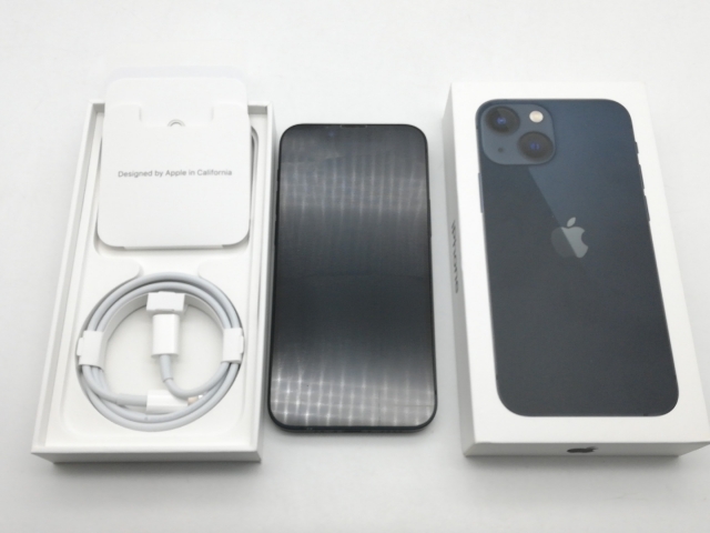 中古】Apple au 【SIMフリー】 iPhone 13 mini 256GB ミッドナイト 