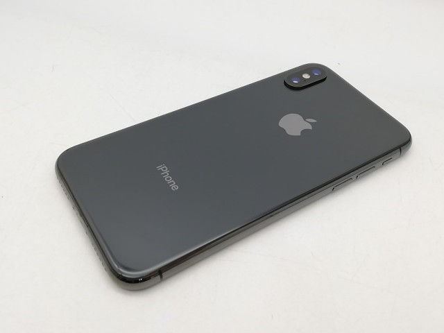 【中古】Apple au 【SIMロック解除済み】 iPhone X 64GB スペースグレイ MQAX2J/A【鹿児島中町】保証期間１ヶ月【ランクB】