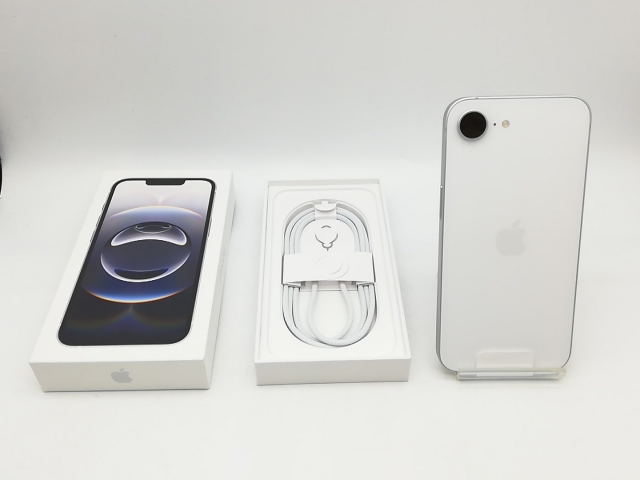 【未使用】Apple docomo 【SIMフリー】iPhone 16e 128GB ホワイト MD1R4J/A【仙台イービーンズ】保証期間３ヶ月_3