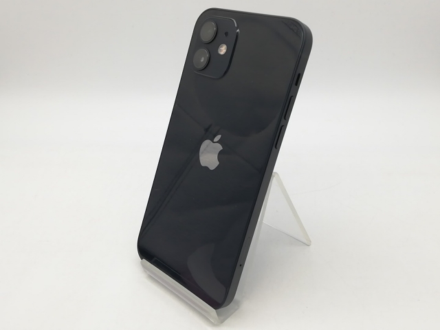 【中古】Apple ymobile 【SIMロック解除済み】 iPhone 12 64GB ブラック MGHN3J/A【鹿児島中町】保証期間１ヶ月【ランクB】
