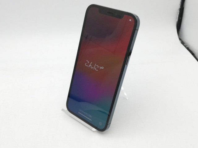 【中古】Apple docomo 【SIMロック解除済み】 iPhone 12 Pro 128GB パシフィックブルー MGM83J/A【鹿児島中町】保証期間１ヶ月【ランクB