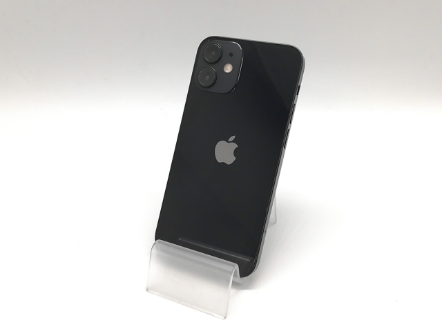 【中古】Apple au 【SIMロック解除済み】 iPhone 12 mini 128GB ブラック MGDJ3J/A【福岡天神】保証期間１ヶ月【ランクB】