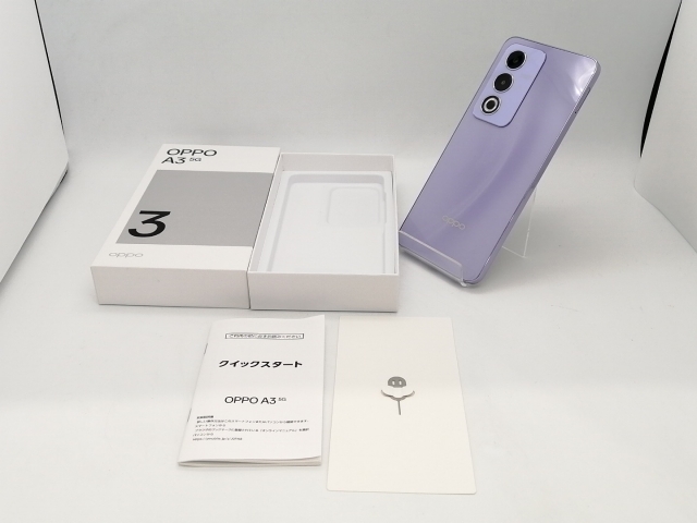 【中古】Oppo ymobile 【SIMフリー】 OPPO A3 5G 4GB 128GB パープル【広島本通】保証期間１ヶ月【ランクA】_7