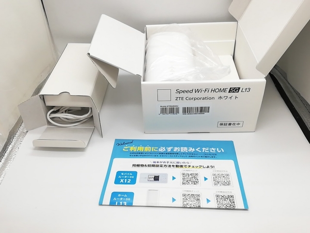 【未使用】ZTE UQmobile 【SIMフリー】 Speed Wi-Fi HOME 5G L13 ZTR02【福岡天神】保証期間３ヶ月_3