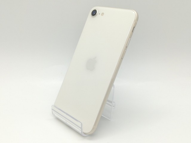 【中古】Apple au 【SIMフリー】 iPhone SE（第3世代） 64GB スターライト MMYD3J/A【福岡天神】保証期間１ヶ月【ランクA】