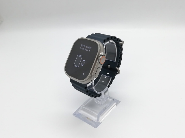 【中古】Apple Apple Watch Ultra 49mm Cellular チタニウムケース/ミッドナイトオーシャンバンド MQFK3J/A【福岡天神】保証期間１ヶ月【ランクB】