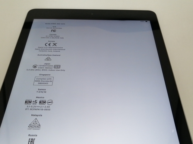 【中古】Apple 【Wi-Fi】 iPad（第6世代/2018） 32GB スペースグレイ MR7F2J/A【日本橋3】保証期間１ヶ月【ランクC】_9