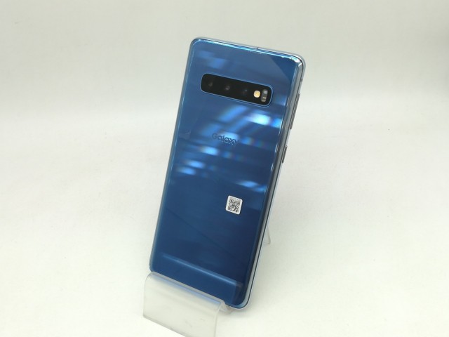 【中古】SAMSUNG au 【SIMロック解除済み】 Galaxy S10 SCV41 プリズム ブルー【秋葉5号】保証期間１ヶ月【ランクA】