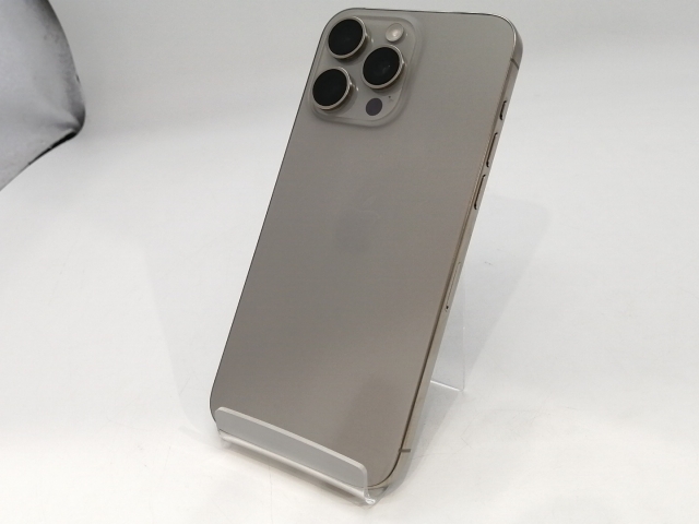 【中古】Apple SoftBank 【SIMフリー】 iPhone 15 Pro Max 256GB ナチュラルチタニウム MU6R3J/A【DS秋葉】保証期間１ヶ月【ランクA】