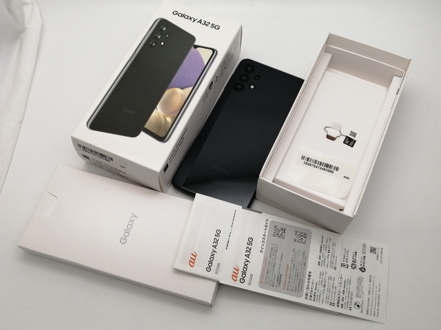 【中古】SAMSUNG au 【SIMロック解除済み】 Galaxy A32 5G オーサムブラック 4GB 64GB SCG08【大須2】保証期間１ヶ月【ランクC】_9