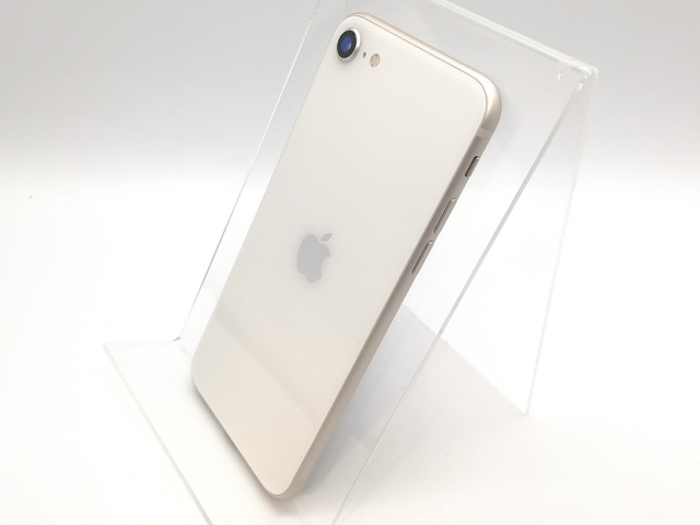 【中古】Apple au 【SIMフリー】 iPhone SE（第3世代） 64GB スターライト MMYD3J/A【高崎モントレー】保証期間１ヶ月【ランクA】