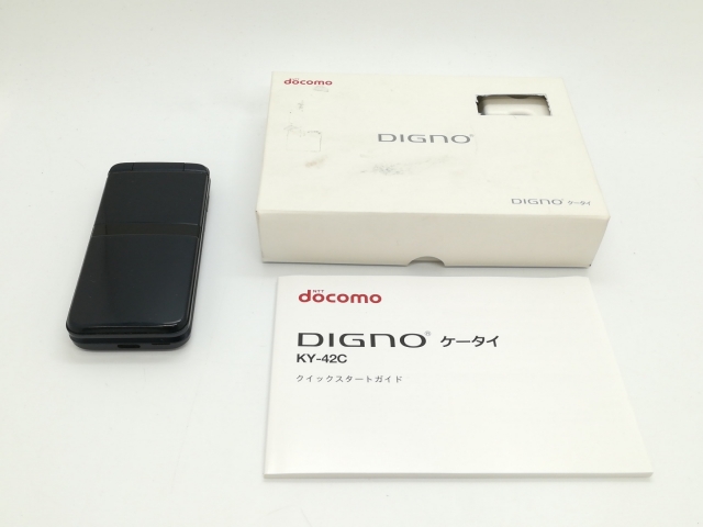 【中古】KYOCERA docomo 【SIMフリー】 DIGNOケータイ ブラック KY-42C【静岡】保証期間１ヶ月【ランクC】