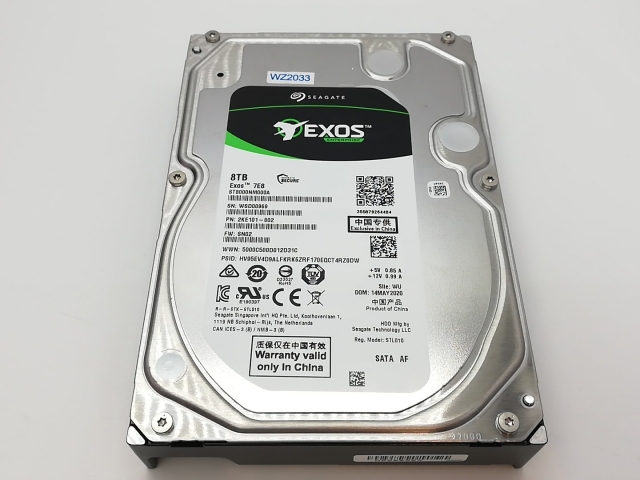 【中古】Seagate ST8000NM000A 8TB/7200rpm/256MB/6Gbps【立川フロム中武】保証期間１週間の通販は