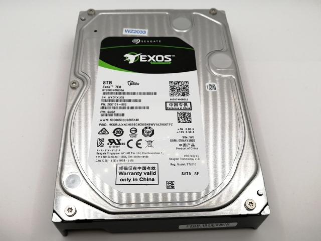 【中古】Seagate ST8000NM000A 8TB/7200rpm/256MB/6Gbps【熊本】保証期間１週間