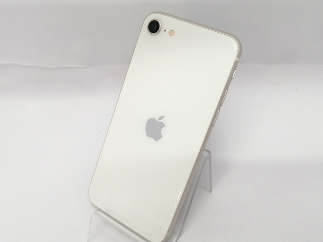 【中古】Apple au 【SIMフリー】 iPhone SE（第3世代） 64GB スターライト MMYD3J/A【川越クレアモール】保証期間１ヶ月【ランクB】