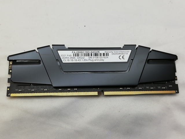 【中古】DDR4 32GB PC4-21300(DDR4-2666)【デスクトップPC用】【秋葉3号】保証期間１週間