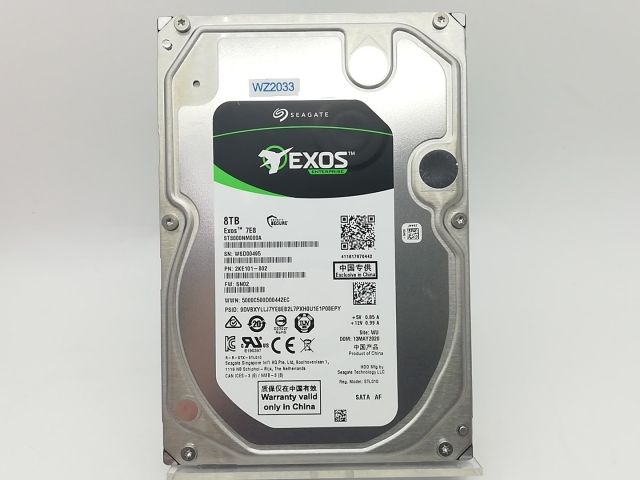 【中古】Seagate ST8000NM000A 8TB/7200rpm/256MB/6Gbps【秋葉2号】保証期間１週間