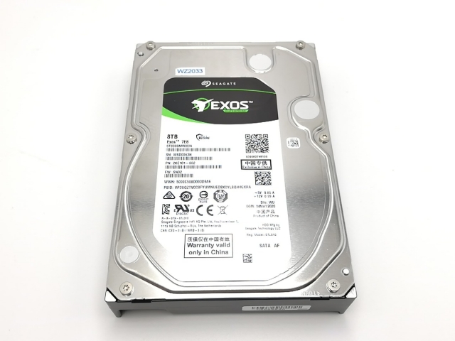 【中古】Seagate ST8000NM000A 8TB/7200rpm/256MB/6Gbps【広島本通】保証期間１週間の通販は