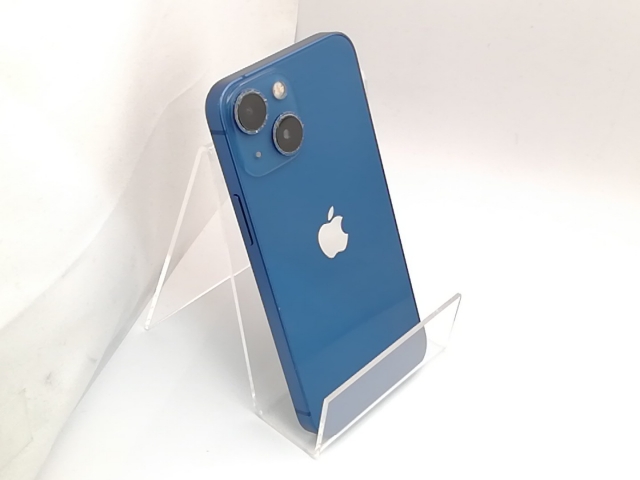 【中古】Apple docomo 【SIMフリー】 iPhone 13 mini 128GB ブルー MLJH3J/A【秋葉3号】保証期間１ヶ月【ランクC】