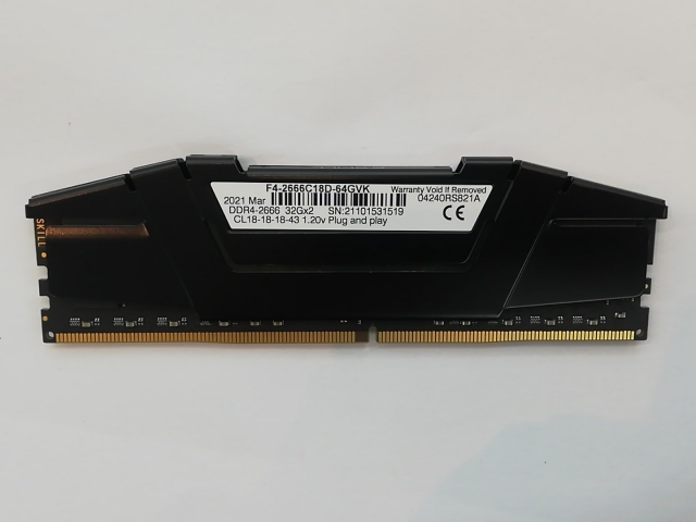【中古】DDR4 32GB PC4-21300(DDR4-2666)【デスクトップPC用】【秋葉3号】保証期間１週間
