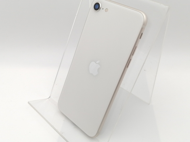 【中古】Apple au 【SIMフリー】 iPhone SE（第3世代） 64GB スターライト MMYD3J/A【津田沼】保証期間１ヶ月【ランクB】