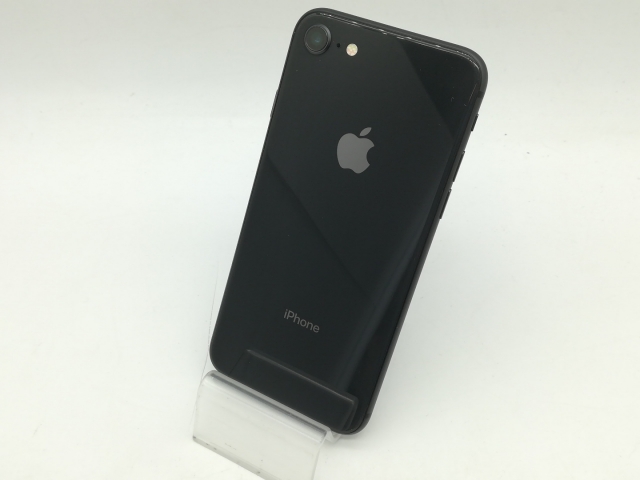 【中古】Apple au 【SIMロック解除済み】 iPhone 8 64GB スペースグレイ MQ782J/A【OSU301】保証期間１ヶ月【ランクB】