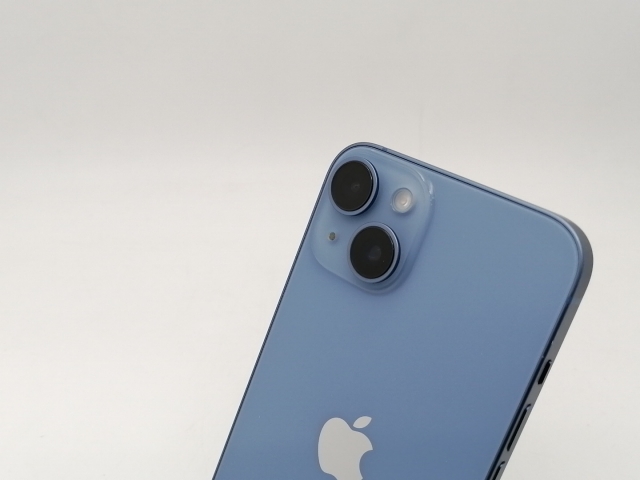 【中古】Apple au 【SIMフリー】 iPhone 14 128GB ブルー MPVJ3J/A【なんば】保証期間１ヶ月【ランクB】