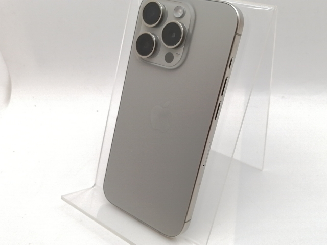 【中古】Apple 国内版 【SIMフリー】 iPhone 15 Pro 128GB ナチュラルチタニウム MTU93J/A【津田沼】保証期間１ヶ月【ランクA】