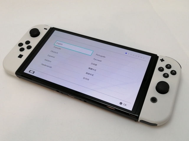 【中古】Nintendo Switch 本体 (有機ELモデル) HEG-S-KAAAA ホワイト 【2021年10月】【津田沼】保証期間１ヶ月【ランクB】