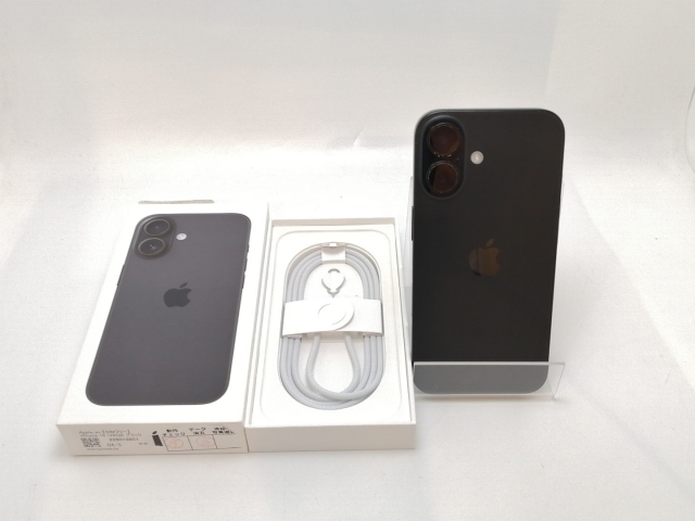 【中古】Apple au 【SIMフリー】 iPhone 16 128GB ブラック MYDQ3J/A【津田沼】保証期間１ヶ月【ランクB】_7