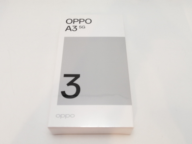 【未使用】Oppo ymobile 【SIMフリー】 OPPO A3 5G 4GB 128GB パープル【千葉】保証期間３ヶ月