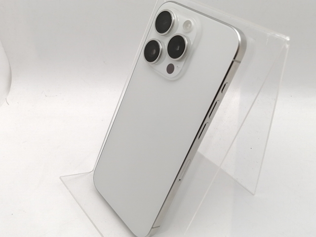 【中古】Apple 国内版 【SIMフリー】 iPhone 15 Pro 128GB ホワイトチタニウム MTU83J/A【津田沼】保証期間１ヶ月【ランクA】