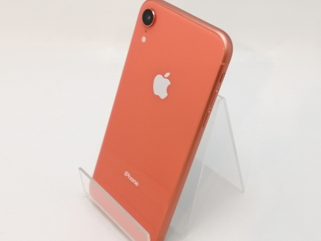 【中古】Apple au 【SIMロック解除済み】 iPhone XR 128GB コーラル MT0T2J/A【津田沼】保証期間１ヶ月【ランクC】