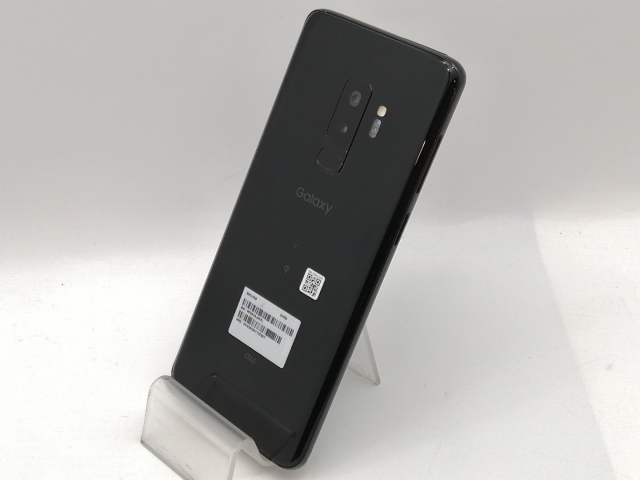 【中古】SAMSUNG au 【SIMロック解除済み】 Galaxy S9+ SCV39 ミッドナイト ブラック【津田沼】保証期間１ヶ月【ランクC】
