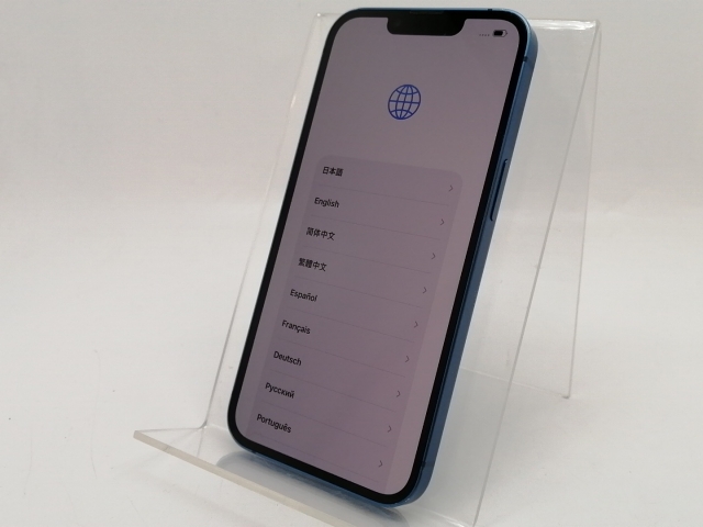 【中古】Apple docomo 【SIMフリー】 iPhone 13 128GB ブルー MLNG3J/A【津田沼】保証期間１ヶ月【ランクC】_1