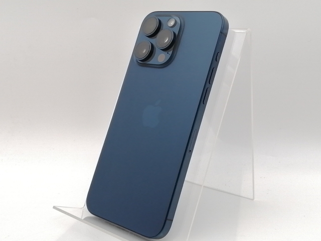 【中古】Apple 国内版 【SIMフリー】 iPhone 15 Pro Max 256GB ブルーチタニウム MU6T3J/A【ECセンター】保証期間１ヶ月【ランクA】
