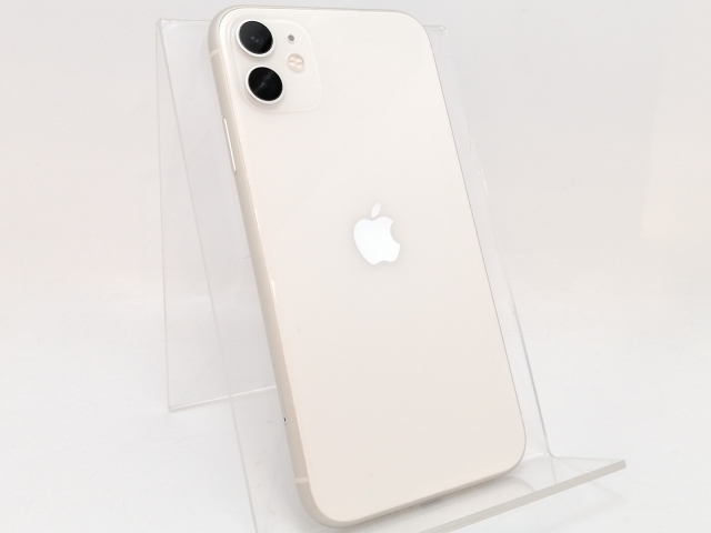 【中古】Apple au 【SIMロックあり】 iPhone 11 64GB ホワイト MWLU2J/A【津田沼】保証期間１ヶ月【ランクC】