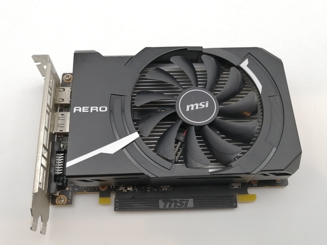 【中古】MSI GeForce GTX 1650 AERO ITX 4G OC GTX1650/4GB(GDDR5)/PCI-E【津田沼】言いはなつ継続期間１週