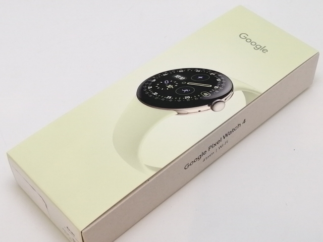 【未使用】Google Pixel Watch4 Wi-Fiモデル 41mm Champagne Gold アルミケース/Lemongrass アクティブ バンド【津田沼】保証期間３ヶ月