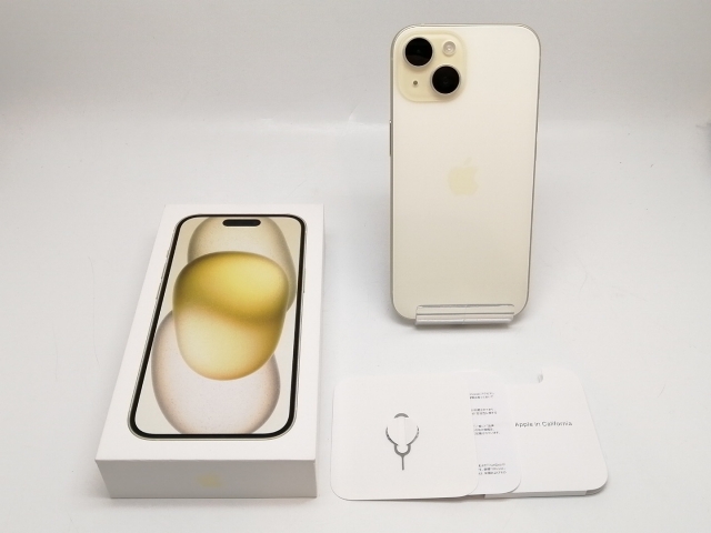 中古】Apple 国内版 【SIMフリー】 iPhone 15 128GB イエロー MTMK3J/A